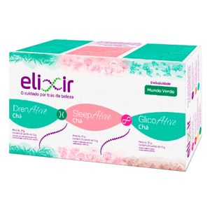 Chá DrenAtive SleepAtive GlicoAtive Mundo Verde Elixir 80g com 60schs