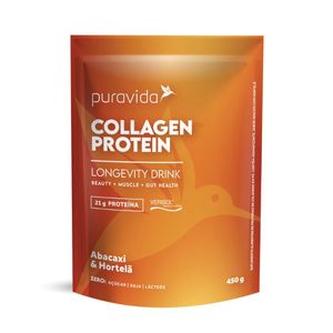 Collagen Protein Abacaxi Hortelã Puravida 450g