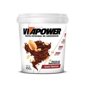 Pasta de Amendoim Shot Protein Vitapower 450g