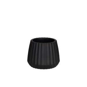 Vaso Cachepot Wave 15cm Preto