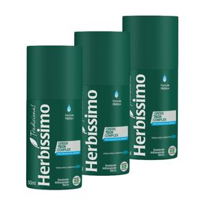 Kit Desodorante Roll-On Herbíssimo Tradicional 50Ml - 3 unidades