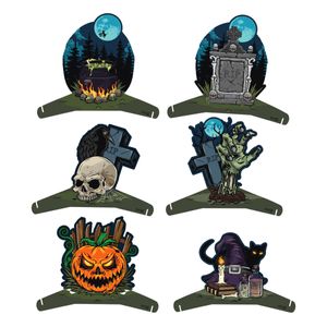 Decoração de Mesa Halloween Abóbora e Itens Assustadores