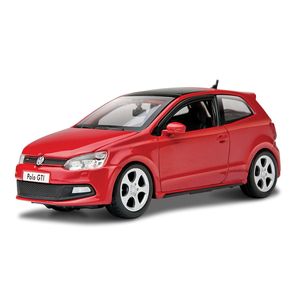 Miniatura Carro Volkswagen Polo Gti Mark 5 1/24 Plus Vermelho Bburago 21059