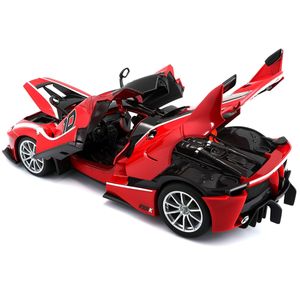 Miniatura Carro Ferrari Fxx K 1/18 Race e Play Vermelho Bburago 16010