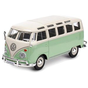 Miniatura Carro Volkswagen Van Samba 1/24 Verde Maisto 31956