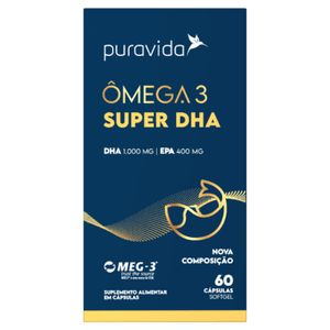 Ômega 3 Super DHA Puravida 60caps