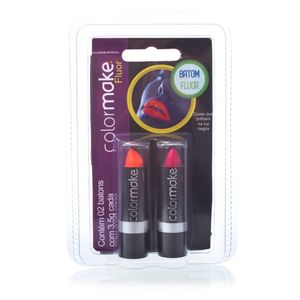 Batom Fluorescente Laranja e Pink - Color Make