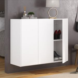 Sapateira 3 Portas Suspensa Nina Mp6017 Branca