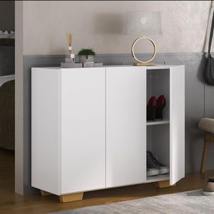 Sapateira 3 Portas Nina Mp6019 Branca Natural