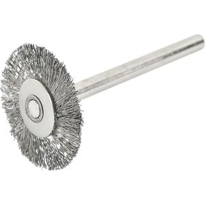 Escova circular 20mm inox c/ haste p/ microrretífica Vonder