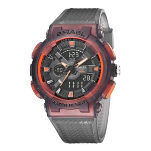 Relógio Masculino Smael AnaDigi 8006 - Fume e Laranja