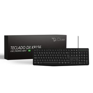 Teclado USB c/Fio 1.5m Duex Dx KB156 Preto ABNT