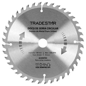 Disco Lamina Serra Circular P/ Madeira 180x20mm Makita 40 Dentes