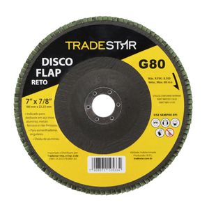 Disco Lixa Flap Reto 180mm Grão 80