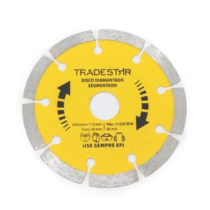 Disco Corte Diamantado Segmentado 110mm 4" P/ Concreto Tradestar