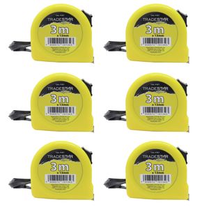 Kit 06 Trena Aço Metal 3m Bolso Básica Fita  com Trava