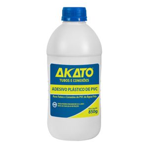 Cola Adesivo Plástico p/ PVC em Frasco 850g - Akato