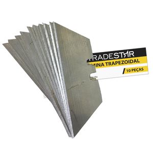 Lamina p/ estilete trapezoidal 10 pecas