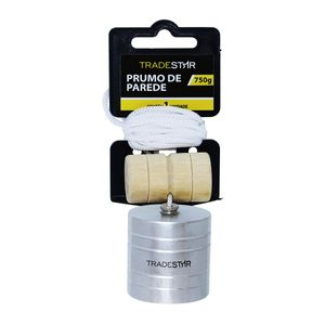 Prumo Parede 750g Em Aço Corda Nylon Taco Madeira Tradestar