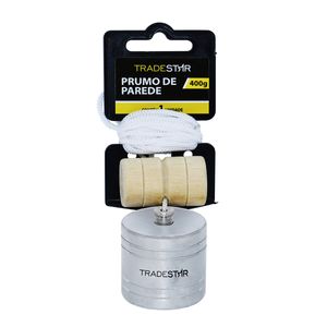 Prumo Centro 400g Em Aço Corda Nylon Taco Madeira Tradestar