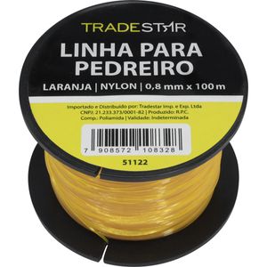 Linha P/ Pedreiro Nylon Lisa 0,8MMx100M Lj C/2 Tradestar