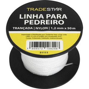 Linha Pedreiro Nylon Trançada 0,8MMx50M Bca C/ 2 Tradestar