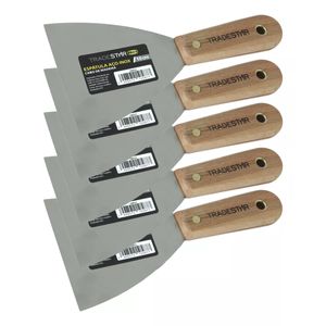 Kit 5 Espátula 10 cm Aço Inox Multiuso P/ Chapa Gesso Drywal