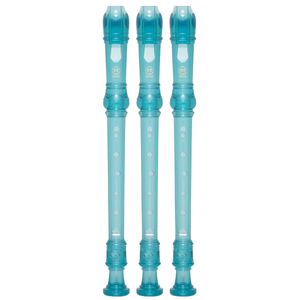 Kit 3 Flautas Doce Soprano Barroca Em C YRS-20B Azul Yamaha