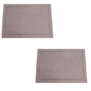 Kit 2 Lugar Americano Argivai 35cmx50cm Glamour Taupe