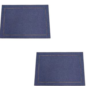 Kit 2 Lugar Americano Argivai 35cmx50cm Glamour Navy