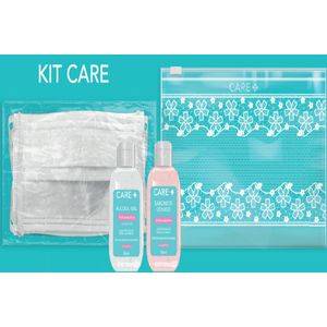 NECESSAIRE 7 MÁSCARAS + 1 ALCOOL EM GEL + 1 SAB LIQUI - CARE