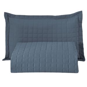 Kit Cobre Leito Colcha Monaco Solteiro Dupla Face 2 Peças - Azul