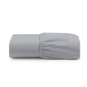 Lençol Micropercal 300 Fios Peletizado Queen com Elástico - Cinza