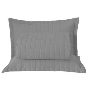 Kit Cobre Leito Colcha Monaco King Dupla Face 3 Peças - Cinza