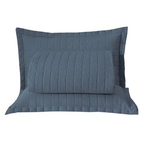 Kit Cobre Leito Colcha Monaco Casal Dupla Face 3 Peças - Azul