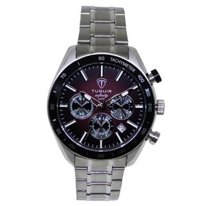 Cronógrafo Masculino Tuguir Analógico Infinity 23-2231 - Prata, Preto e Bordô
