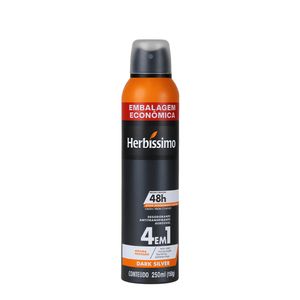 Desodorante Aerosol Antitranspirante Herbíssimo Dark Silver 250Ml
