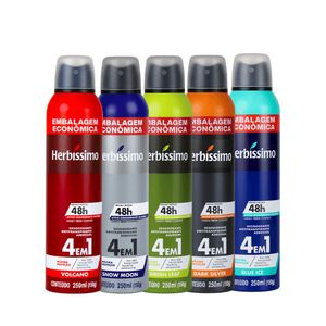 Kit Desodorante Aerosol Antitranspirante Herbíssimo 250Ml com 5 Unidades