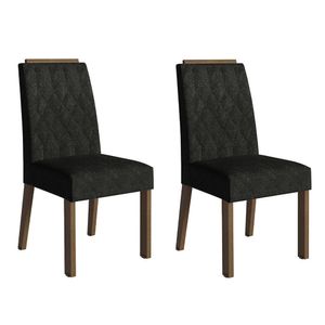 Kit 2 Cadeiras de Jantar 4256 com Espaldar Rustic/Oxford Madesa