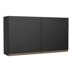 Armário Aéreo Madesa Reims 120 cm 2 Portas - Preto