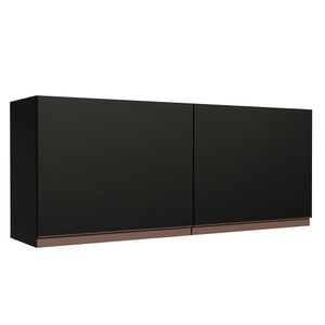 Armário Aéreo de Cozinha Madesa Reims 120 x 50 cm 2 Portas - Preto