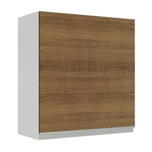 Armário Aéreo Madesa Glamy 60 cm 1 Porta - Branco/Rustic