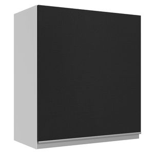 Armário Aéreo 100% MDF 60 cm 1 Porta Branco/Preto Acordes Madesa