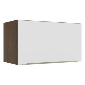 Armário Aéreo Madesa Lux 60 cm 1 Porta Basculante - Rustic/Branco Veludo