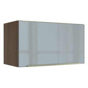 Armário Aéreo Madesa Lux 60 cm 1 Porta Basculante - Rustic/Cinza