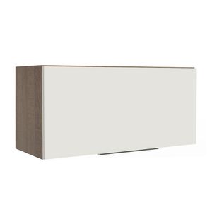 Armário Aéreo de Cozinha Madesa Stella 70 cm 1 Porta Basculante - Rustic/Branco