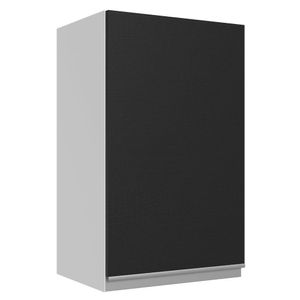 Armário Aéreo 100% MDF 40 cm 1 Porta Branco/Preto Acordes Madesa