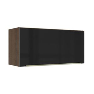 Armário Aéreo 70 cm 1 Porta Rustic/Preto Lux Madesa