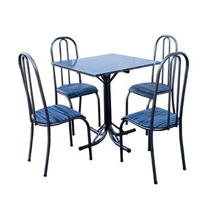 Conjunto de Mesa Aço Coelho Havai com 4 Cadeiras 70x70