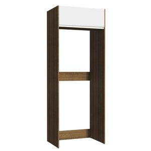 Porta Geladeira Madesa Glamy 1 Porta Basculante - Rustic/Branco